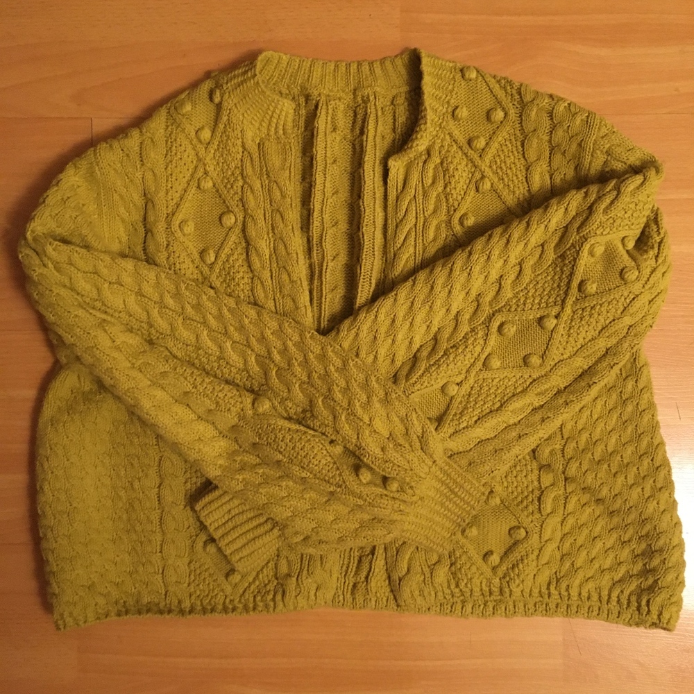 DOEN SAMPLE SWEATER CORNFLOWER STYLE CITRON SZ S